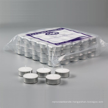 Factory Price White Wax Tealight Candle in Aluminium Holders